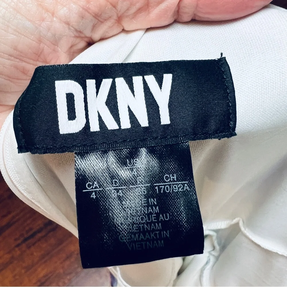 Beautiful multicolored DKNY size 4 summer asymmetrical dress
